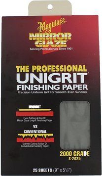 Водостійкий абразивний папір - Meguiar's Unigrit Finishing Papers 14х23 см. P2000 1 шт. (S2025) 764985449 фото