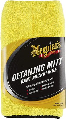 Рукавиця мікрофіброва для догляду за салоном - Meguiar's Detailing Mitt 5x25x15 см. жовтий (X1804EU) 983650696 фото