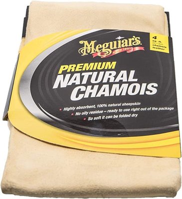 Полотенце натуральное замшевое - Meguiar’s Premium Natural Chamois 16x2x25 см. бежевый (X2100) 983759354 фото