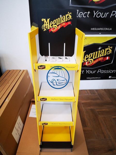 Картонный стенд под автохимию - Meguiar`s Reflect Your Passion 168x38x48 см. желтый (FSDU) BPL226011/A 1250795089 фото