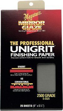 Водостійкий абразивний папір - Meguiar's Unigrit Finishing Papers 14х23 см. P2500 1 шт. (S2525) 764997901 фото