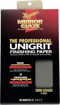 Водостійкий абразивний папір - Meguiar's Unigrit Finishing Papers 14х23 см. P3000 1 шт. (S3025) 765001268 фото