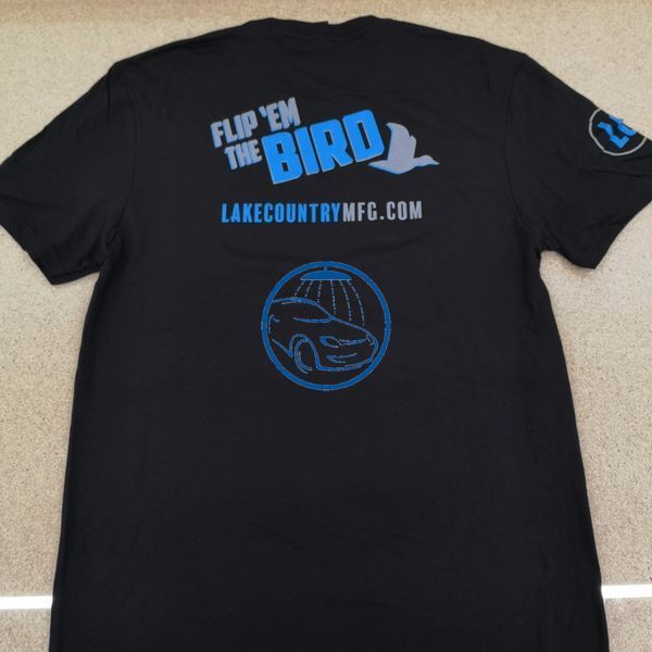 Футболка размер L - Lake Country Got Swirls/Flip em the Bird Perfect Blend Crew Tee черный (LCM003) 1124624071 фото
