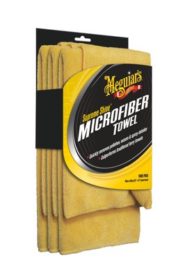 Набор полотенец микрофибровых - Meguiar's Supreme Shine Microfiber Towel 40х60 см. 3 шт. желтые (X2020EU) 630416858 фото