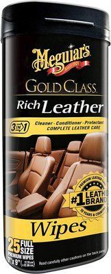 Серветки для догляду за шкіряним салоном - Meguiar's Gold Class&trade; Rich Leather Wipes 18х23 см. 25 шт. (G10900) 742694520 фото